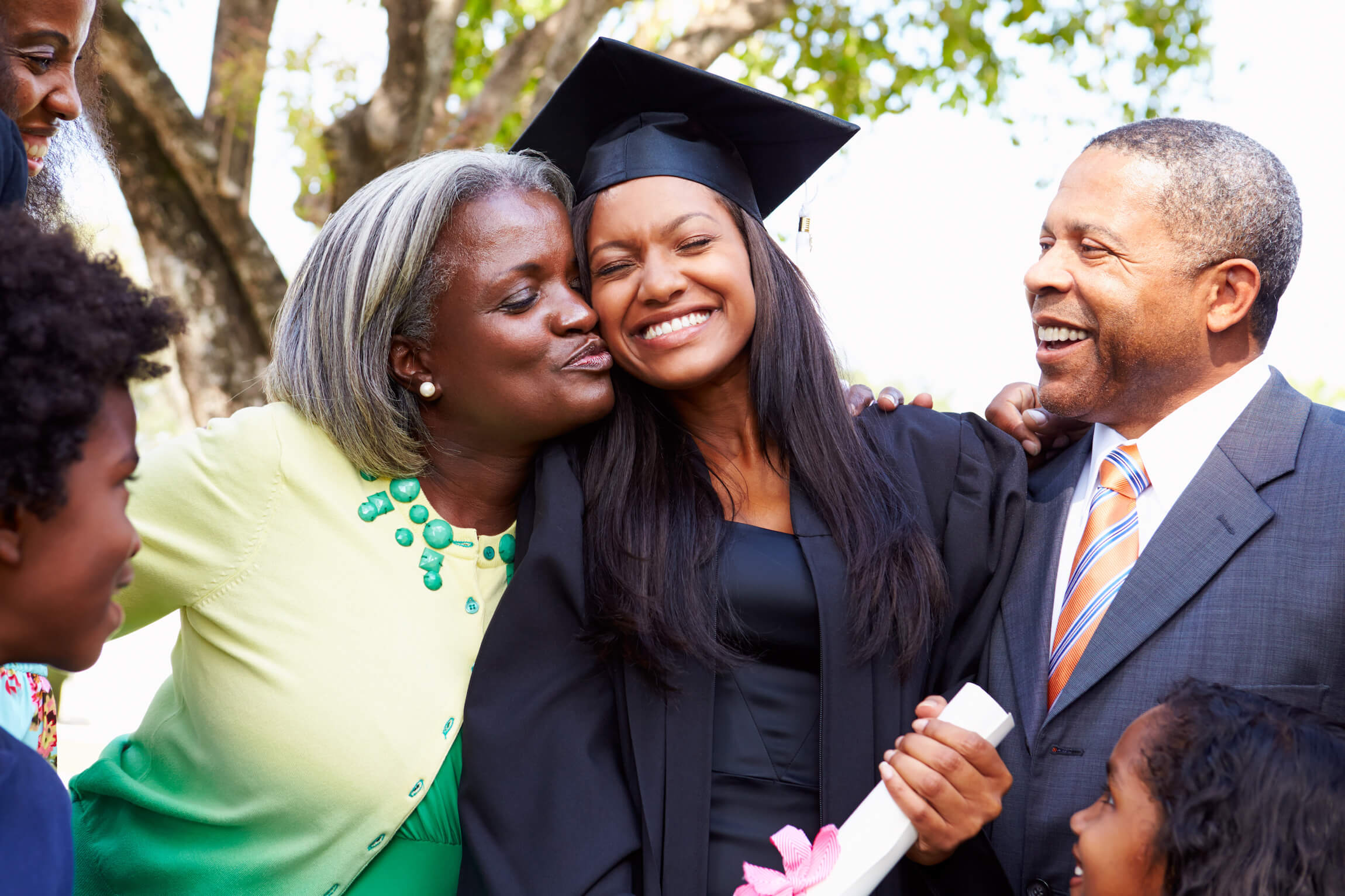 Family meeting real-estate agent for house investment
