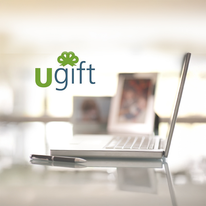 Ugift logo with computer